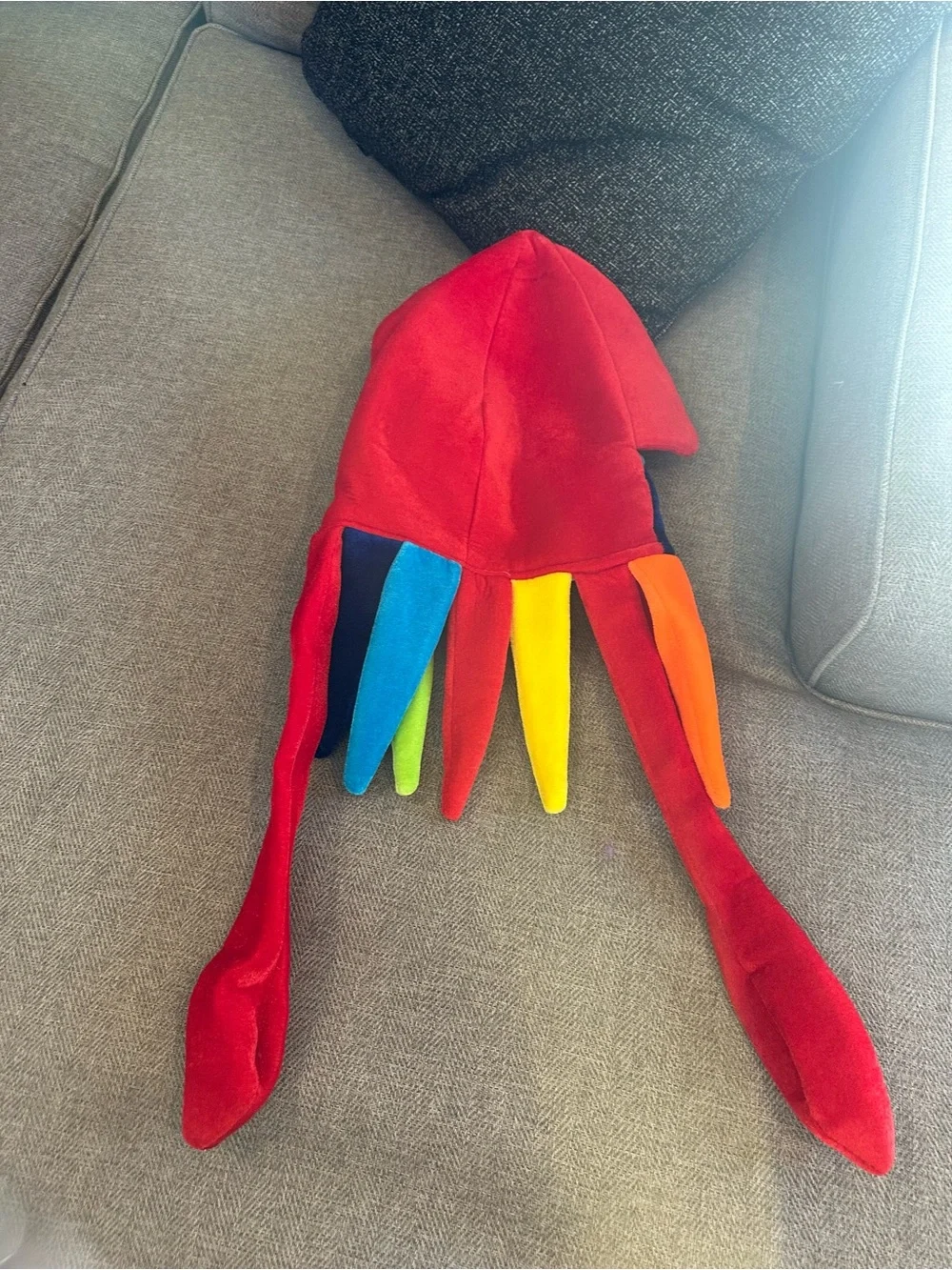 Rainbow Squid Plush Hat - Multicolor Kids